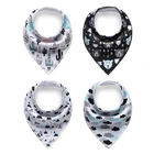 Cotton Print Cute Baby Drool Cover Infant Bandana Baby Bibs