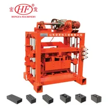 QTJ4-40B2 small concrete cement interlocking ecological widely used block brick making machine price list in india