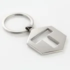 Cheap Custom Logo Die Cut Letter Die Casting Metal Keychain for Promotion