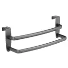 Design Metal Modern Kitchen Storage Organizer Over Cabinet Double Towel Bar Rack