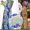 NQ194 Queency Wholesale Aso Ebi Styles Design Bright Colors African Net Lace embroidery Fabric for Girls Dress