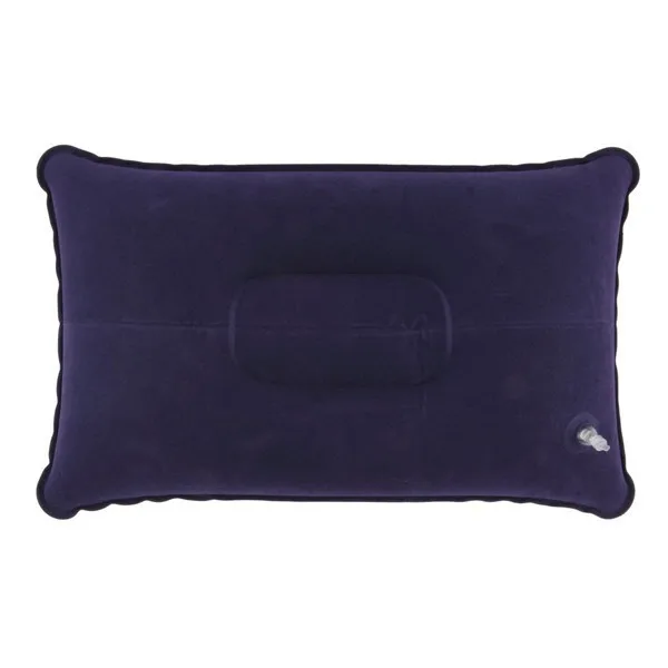 1pc Outdoor Portable Folding Air Inflatable Pillow Double Sided Flocking Cushion for Travel Plane Hotel Hot Worldwide