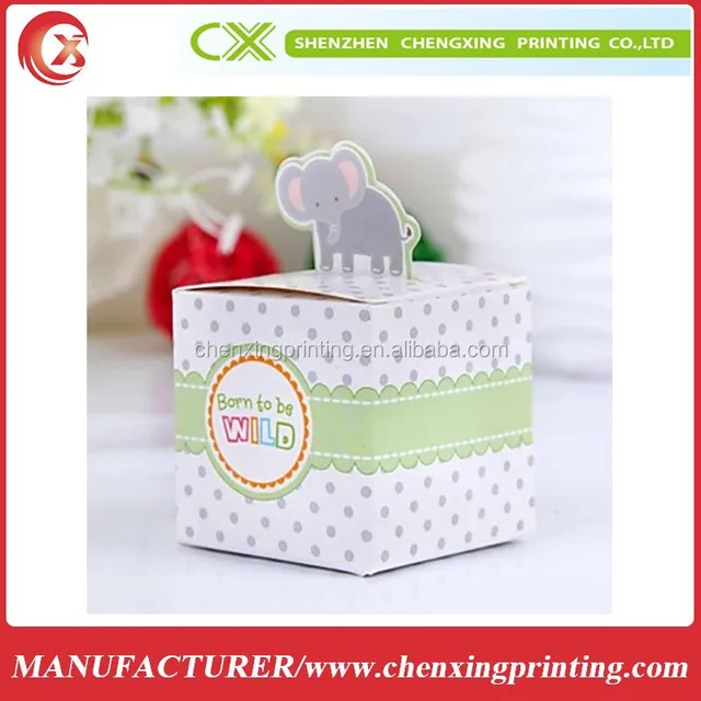 baby shower boxes party candy gifts box with elephant handle