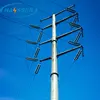 Hot Dip Galvanized Electric Power Poles For 10 KV To 220 KV Electric Power Transmission Line