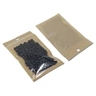 Clear Plastic Ziplock Kraft Paper Bag 10 Sizes Pouches Transparent Zipper Package Bags for Snack Candy Sugar Storage