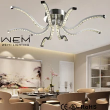 Newly Unique Design Crystal Ceiling Lamps Octopus Shape Led