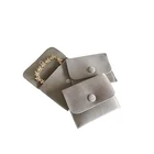 Custom recycle small luxury velvet fabric Envelope flap gift pouches for storage ring
