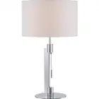 iron brushed nickel standing desk table lamp with off white lampshade new design for hotel
