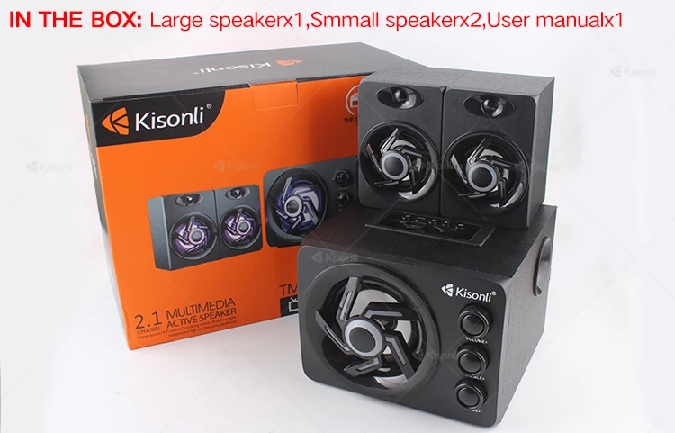 Kisonli High Quality Multimedia Digital USB PC Speaker System Bluetooths AC Powered 2.1 - ANKUX.COM