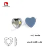 DZ-1015HF flat back heart crystal hotfix rhinestones for clothes