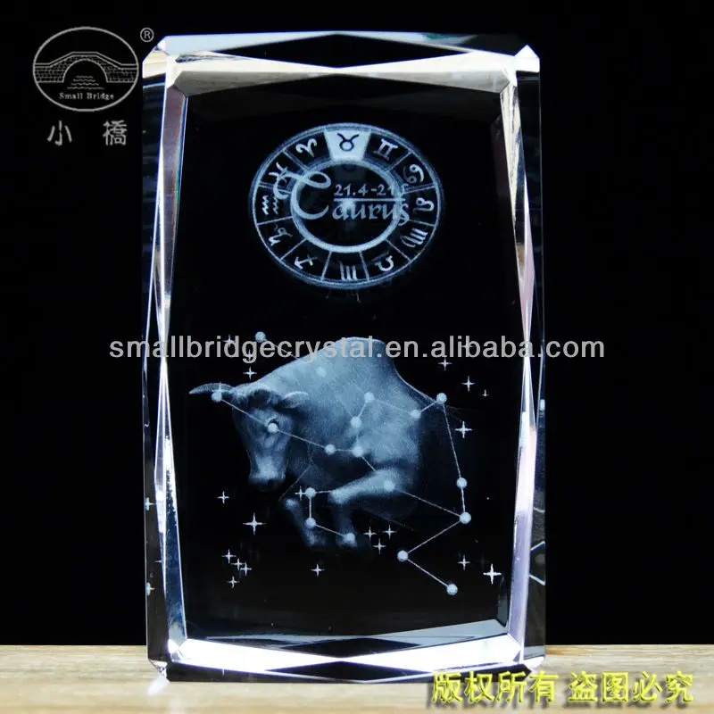 product laser crystal cube  crystal birthday gift crystal twelve constellations-21