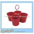 Set 4pcs of Flower Plant Herb Pots Tin Flower Pots