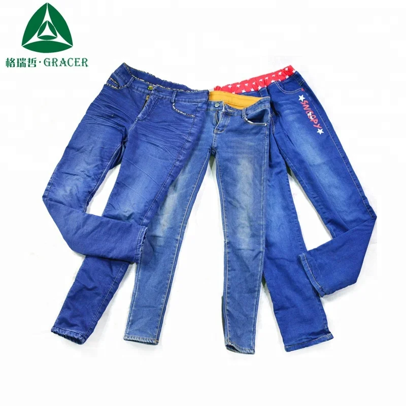 Men Ladies Winter Jeans Pants Second Hand Clothing In Bales