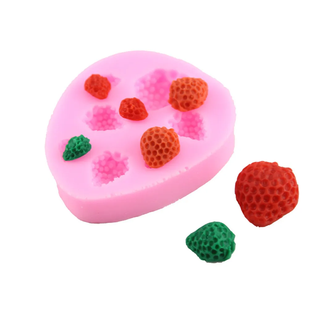 Silicone fondant Chocolate molded flower arts tool DIY a variety of strawberry shaped cake decorating tools taobao 1688 agent