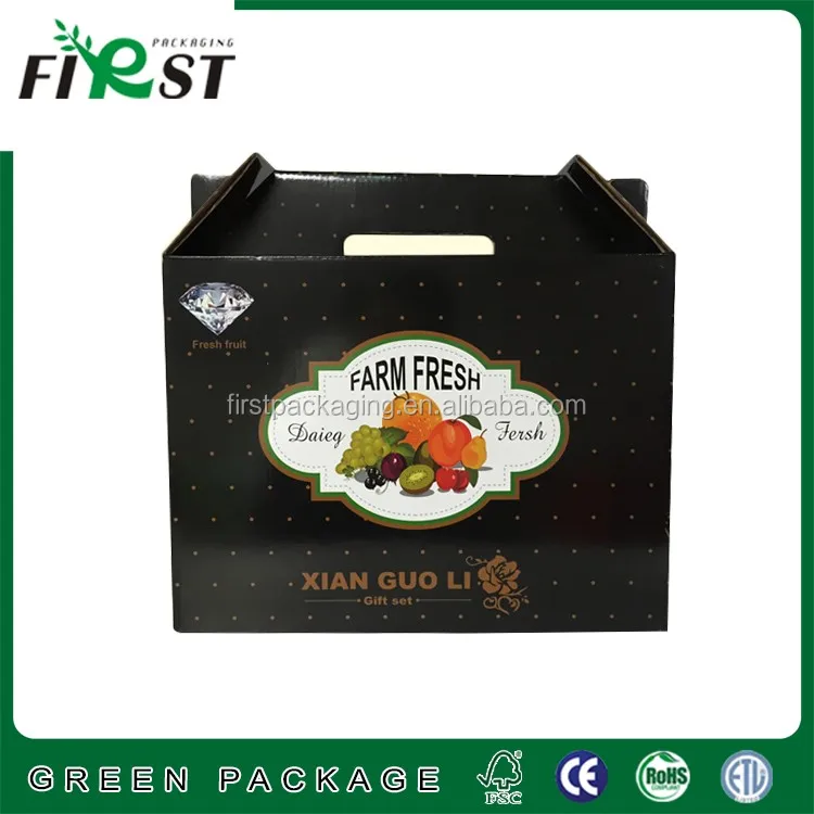corrugated board paper fruit gift box packaging box with window