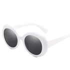 Clout men fashion Sun Glasses Retro oval Design Eyeglasses UV400 Women fancy sunglasses