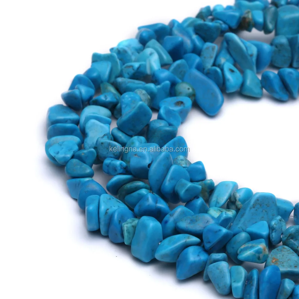 nice blue turquoise chips beads 7~8mm for jewelry making