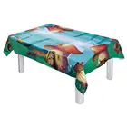 colorful custom export polyester party christmas waterproof decoration plastic table cloth cover