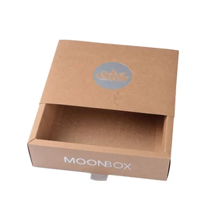 end brown kraft paper candy moon cake jewelry packing drawer box