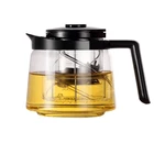 Handle Cover high quality Commercial Glass Coffee Tea Pot With Infuser