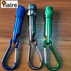Promotional christmas Mini Aluminum Led Light Keychain flashlight with Carabiner accept paypal