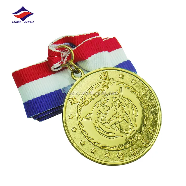 Excellent quality metal crafts and arts medal with ribbon