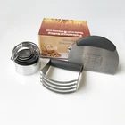 Amazon Hot sales Baking Tools Stainless Steel Pastry Scraper Dough Blender Cutter Set