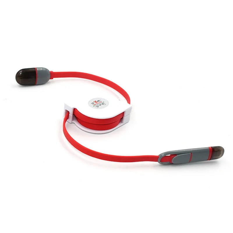 2in1 USB Charging Cable Multifunction USB Cable 2 in 1 Retractable Data Cable for iPhone, for Type C - ANKUX.COM