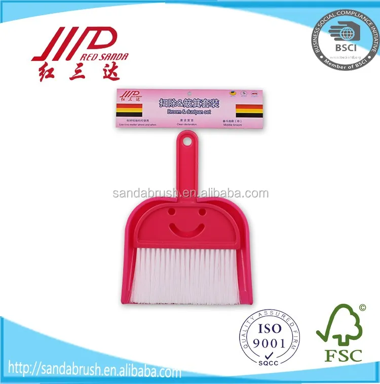 new design bsci mini whisk dust broom dustpan set