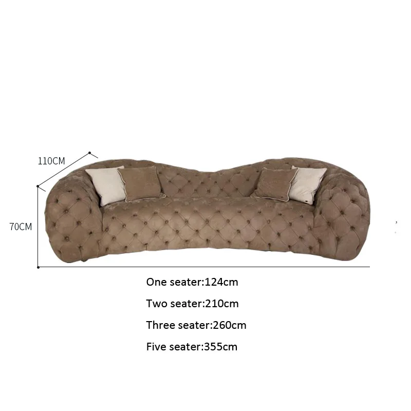 2019 Italy Milan Exhibition villa living room sofa design luxury high-end velvet sofa set