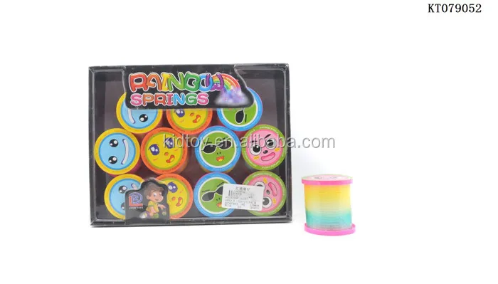 toys 2018 promotion rainbow slinky spring toy rainbow ring for