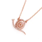 41880 Xuping Rose Gold Multi-stone Snails Women Pendant Necklace