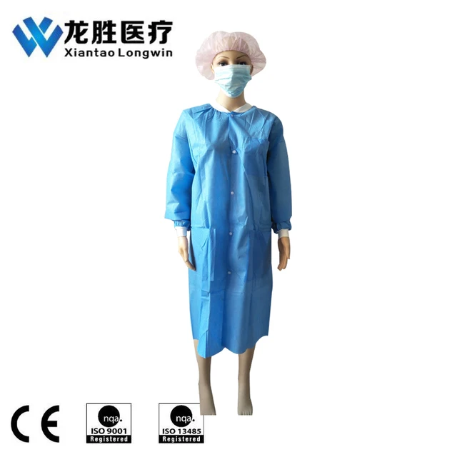 Good Sale Breathable Disposable Non Woven Lab Coat
