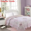 Cute Pink Diagonal Patchwork 100% Cotton Quilted Water-washing Comfort Quilt