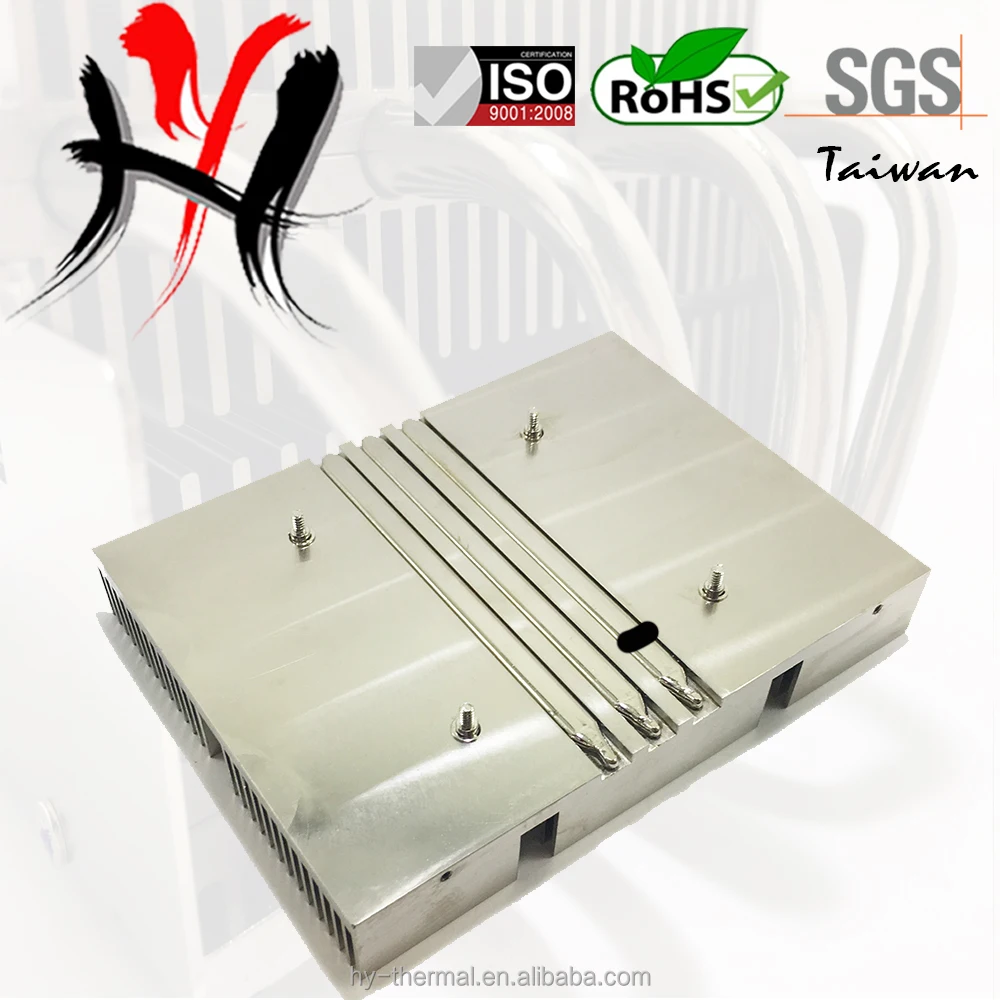 aluminum heatsink with flat heatpipe