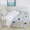custom hot selling newborn crib nursery boy girl 3 pic set cotton bed fabric sheet for baby bedding