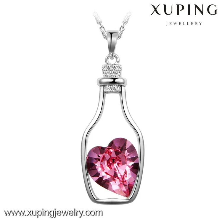 from swarovski jewelry crystal heart necklace for lovers