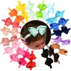 Elastic Toddler Newborn Big Hair Bow Girl Flower Headbands