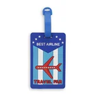 High Quality Custom Airline Airplane Standard Size PVC Rubber and Plastic Luggage Tag
