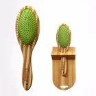 New Arrival Bamboo burlywood Stainless Steel Pet Brush Shedding Comb Grooming Tools for Dog & Cat