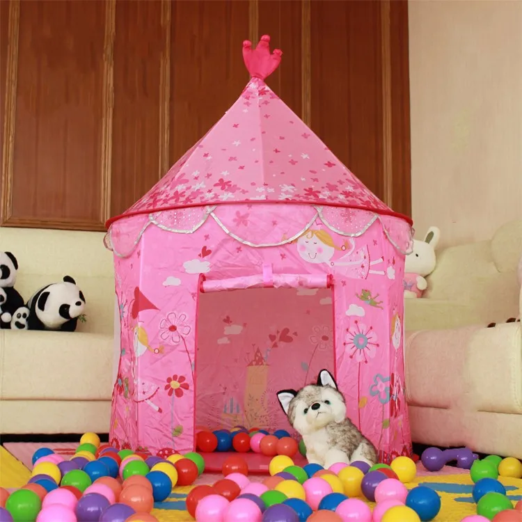 Aioiai للطي الأطفال الاطفال تلعب خيمة منزلية الطفل تلعب كوخ الأميرة خيمة لعب على شكل قلعة