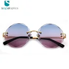 Top quality city vision fashionable 2018 rainbow round women sunglasses
