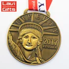 Wholesale New Design Custom 3D Antique Brass Plated Souvenir Metal Sport Award Medal Medallion