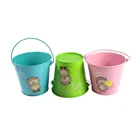 Children Decorative Gardening Tools, galvanized Small Metal Garden Planter Plant Pot Flower Bucket Vase