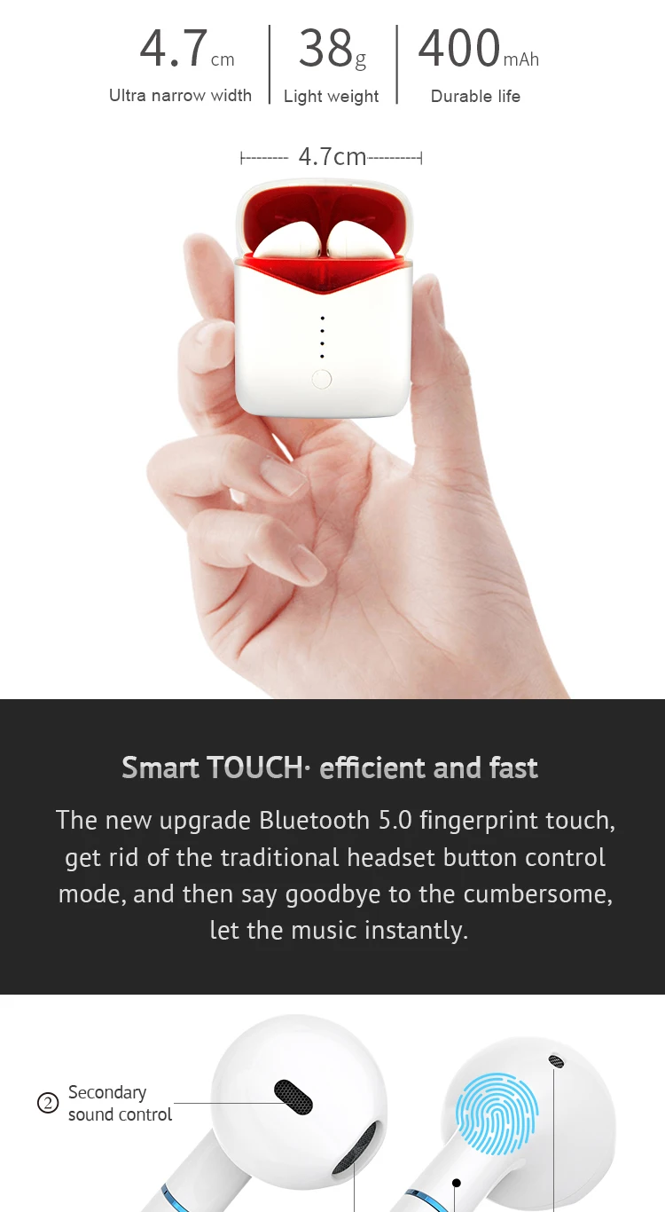new invented products wireless waterproof earbuds with mic P20 tws wireless earphone - ANKUX.COM
