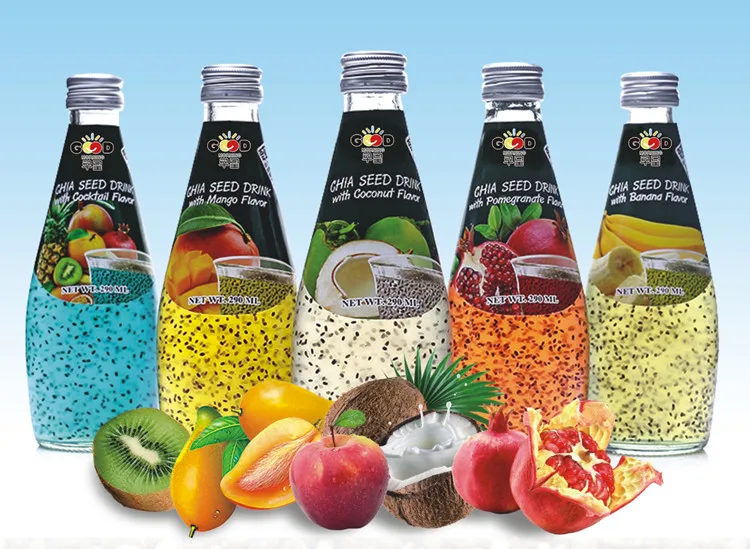 fruit juice 290ml chia seed drink with fruit flavor