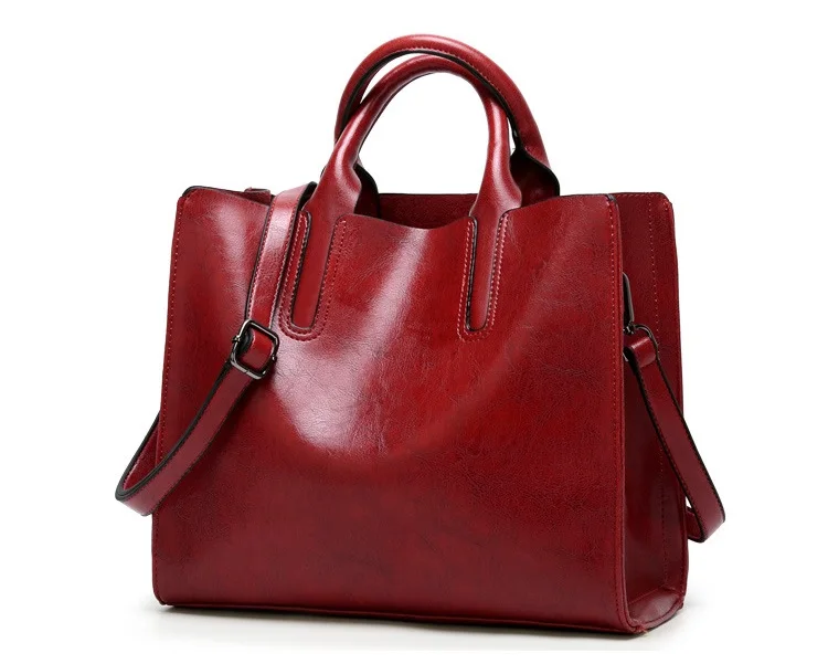 MJ Women Shoulder Bag PU Leather Women's Hot Sale Handbag Tote Bag Leather Crossbody Messenger Bags for Girls Solid Big Capacity (13)