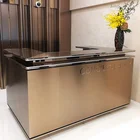 Stainless Steel Metal Reception Hotel Lobby Front Desk