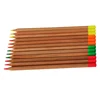 Drawing natural wooden color pencil set / color pencil with dip end