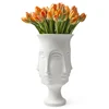 RZLK25-B Sculpture design tall Egypt Cleopatra face porcelain vase